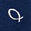 Navy Blue Carded Cotton God be with Ye Medium-Large Sock