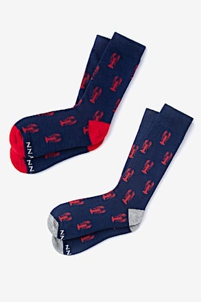 Great Catch Navy Blue His & Hers Socks