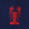 Navy Blue Carded Cotton Great Catch Medium-Large Sock