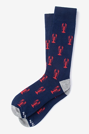 _Great Catch Navy Blue Medium-Large Sock_