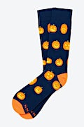 Happy Halloween Navy Blue His & Hers Socks Photo (1)