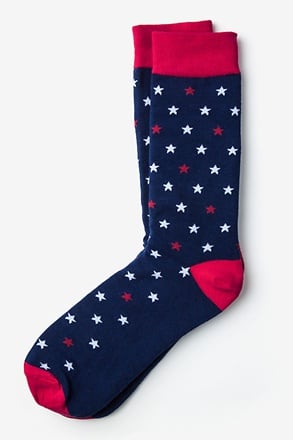 Home of the Brave Navy Blue Sock