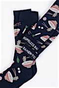 Hopeless Ramen-Tic | Ramen Navy Blue Medium-Large Sock Photo (2)