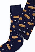Hot Dog Navy Blue Sock Photo (1)