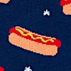 Hot Dog Navy Blue Sock
