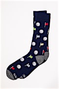 I Like Big Putts Golf Theme Navy Blue Medium-Large Sock Photo (0)