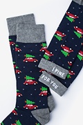 Christmas Vacation Navy Blue Sock Photo (1)