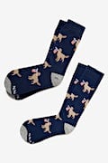 In Dog We Trust Navy Blue His & Hers Socks Photo (0)