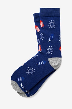 Let's Celebrate Navy Blue Small-Medium Sock