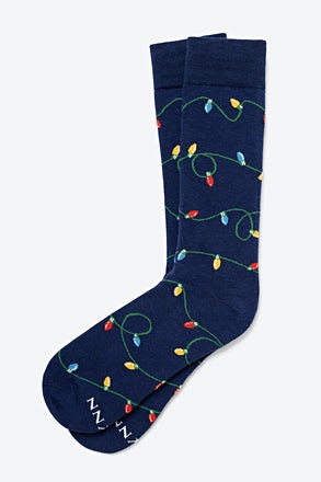 Light Up My Life Navy Blue Sock