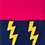 Navy Blue Carded Cotton Lightning Bolt Sock