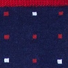 Navy Blue Carded Cotton Long Beach Dots Sock