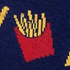 French Fries Navy Blue Sock