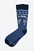 Mazel Tov Navy Blue Sock Photo (1)