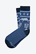 Mazel Tov Navy Blue Sock Photo (2)