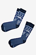 Mazel Tov Navy Blue Sock Photo (0)