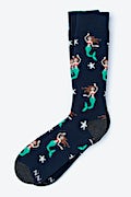 Mermaid Navy Blue His & Hers Socks Photo (1)