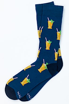 Mint Julep, Please Navy Blue Medium-Large Sock
