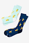 Mint Julep Navy Blue His & Hers Socks Photo (0)