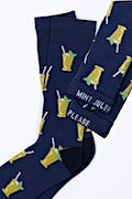 Mint Julep, Please Navy Blue Medium-Large Sock Photo (1)