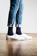 Music Note Navy Blue Sock Photo (1)