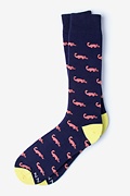 Alligator Navy Blue Sock Photo (0)