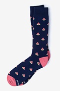 Watermelon Navy Blue Sock Photo (0)