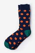 Pasadena Polka Dot Navy Blue Sock Photo (0)