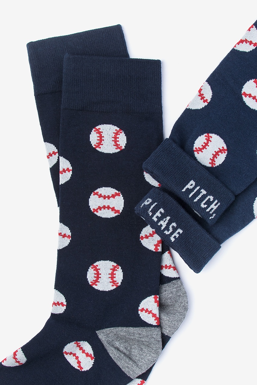 Baseball Navy Blue Sock Photo (1)