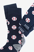 Baseball Navy Blue Sock Photo (1)