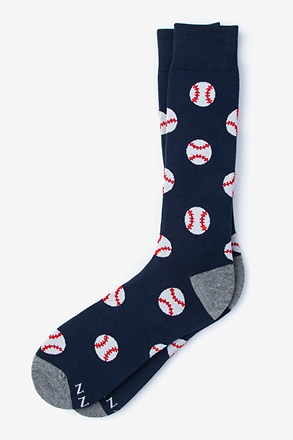 Baseball Navy Blue Sock