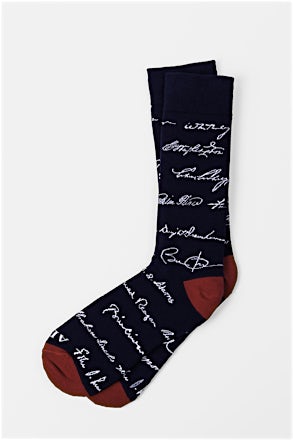 _Presidential Signature Sock Navy Blue Medium-Large Sock_