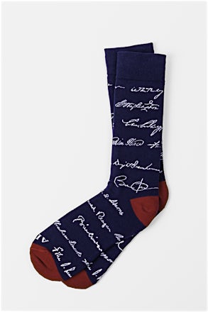 _Presidential Signature Sock Navy Blue Sock_