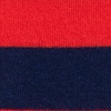 Navy Blue Carded Cotton Rugby Stripe Medium-Large Sock