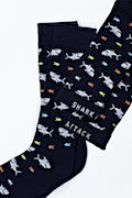 Shark Navy Blue Sock Photo (2)