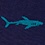 Navy Blue Carded Cotton Shark Bait Medium-Large Sock