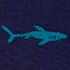 Navy Blue Carded Cotton Shark Bait Sock