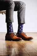 Sail Boat Navy Blue Sock Photo (1)