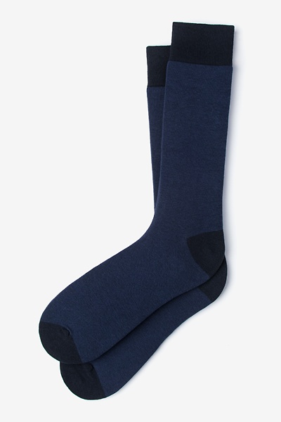 Navy Blue Carded Cotton Solid Choice Medium-Large Sock