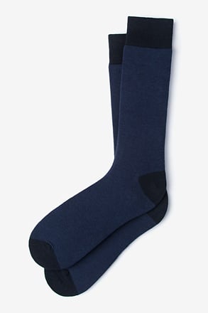 _Solid Choice Navy Blue Sock_