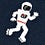 Navy Blue Carded Cotton Space Walker Medium-Large Sock