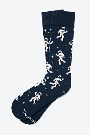 Space Walker Navy Blue Medium-Large Sock