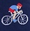 Navy Blue Carded Cotton Spin Cycle Bicycle Race Small-Medium Sock