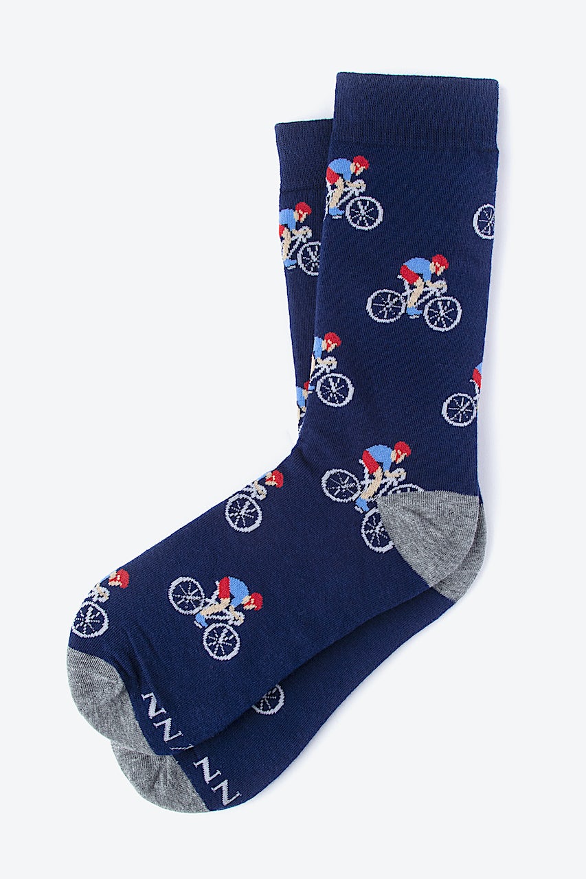 Spin Cycle Navy Blue His & Hers Socks Photo (2)