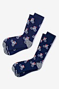Spin Cycle Navy Blue His & Hers Socks Photo (0)