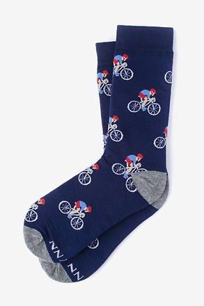 Spin Cycle Navy Blue Women's Sock