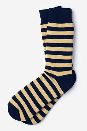 _Stanton Stripe Navy Blue Sock_