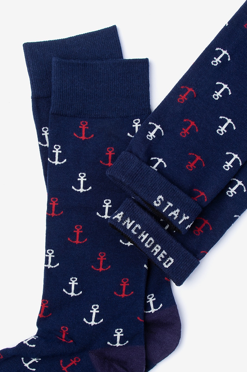 Anchor Navy Blue Sock Photo (2)