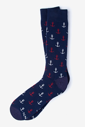 _Anchor Navy Blue Sock_