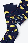 Taco Navy Blue Sock Photo (1)